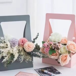 Caja Premium Rosa Vertical con Asa