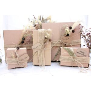 Caja Kraft Natural con Listón Yute